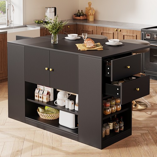 Large kitchen island - kitchen, cupboard