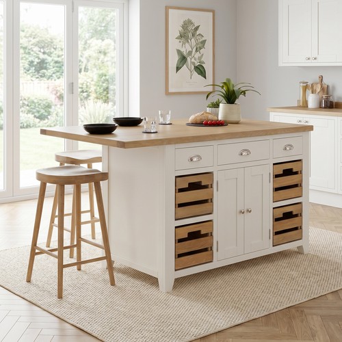 Kitchen island with bar table - kitchen,