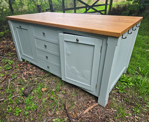 Painted grey wood kitchen - painted,