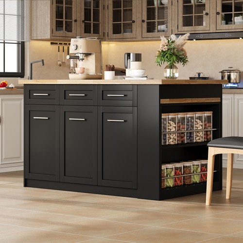 Kitchen island with - island, breakfast