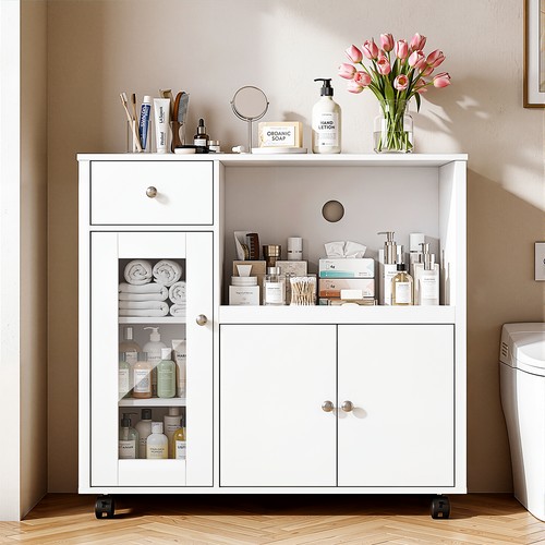 Sideboard with microwave shelf - sideboard,
