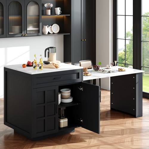 Extendable kitchen island bar - extendable,