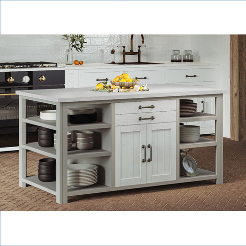 Grey freestanding kitchen - freestanding,