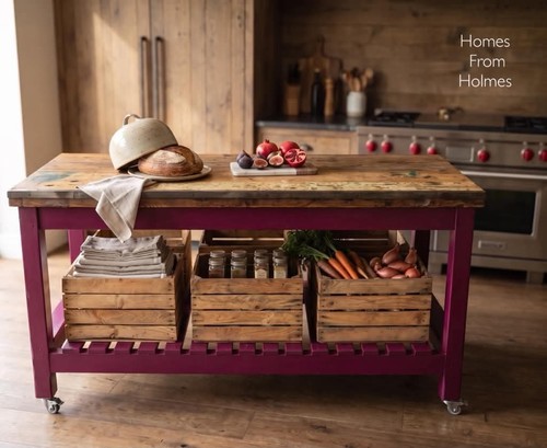 Kitchen island reclaimed - kitchen,