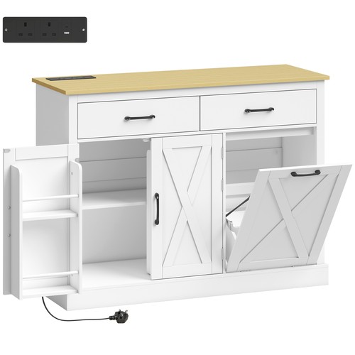 Tilt out trash cabinet with - out,