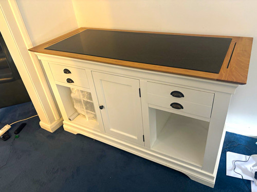 Kitchen island white wood - kitchen,