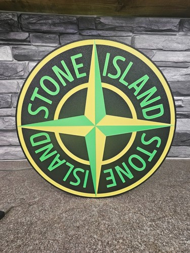 Big stone island logo sign - island, led