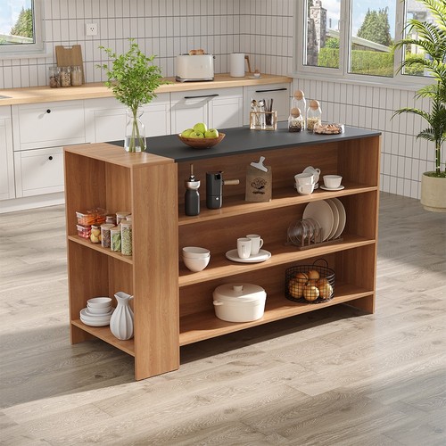 Kitchen island with 5 open - with,