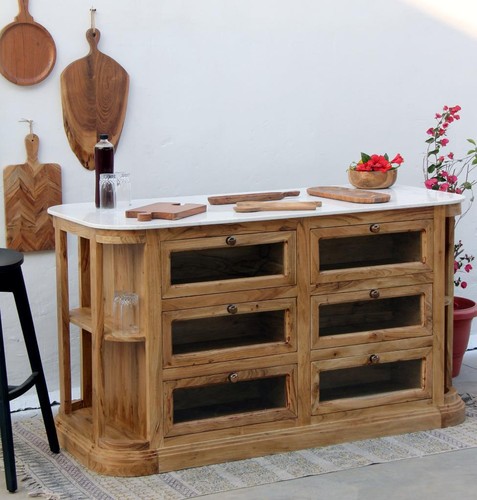 Solid acacia wood kitchen - solid,