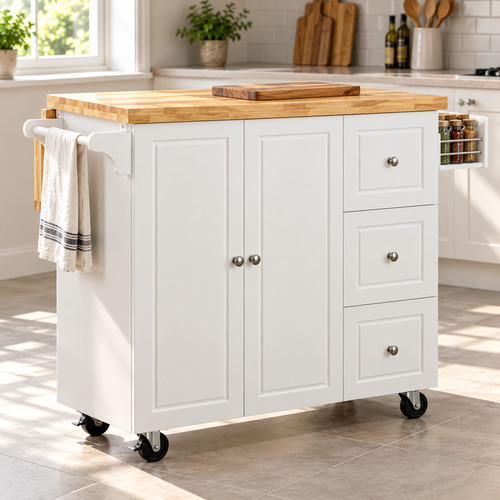 Kitchen island wheels drop - kitchen,