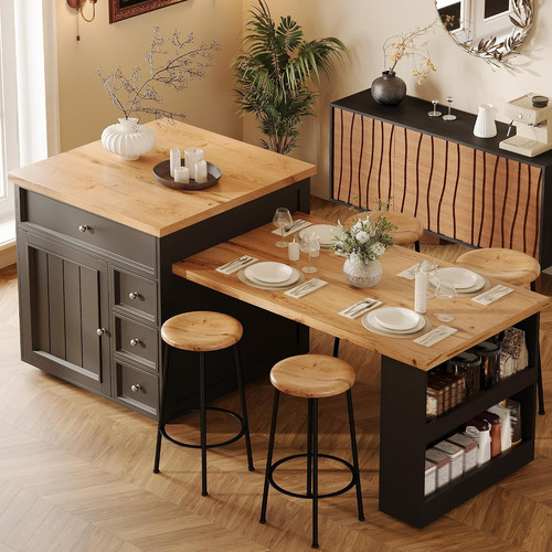 Kitchen island with - island, pull-out