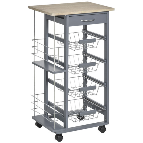 Kitchen island trolley dark - kitchen,